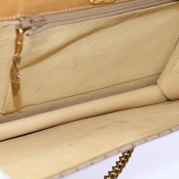 GUCCI Micro GG Supreme Chain Web Sherry Line Shoulder Bag PVC Beige Auth yk12014 - Picture 11 of 16